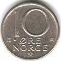 Норвегия 10 эре 1980 год (Отметка монетного двора: &quot;AB*&quot;)