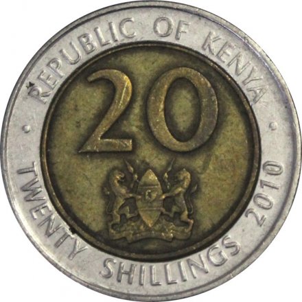 Кения 20 шиллингов 2010 год - Джомо Кениата