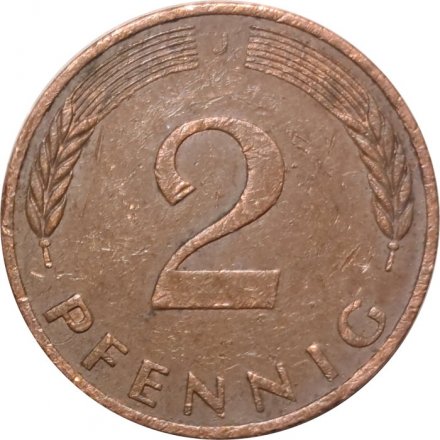 ФРГ 2 пфеннига 1978 год - J