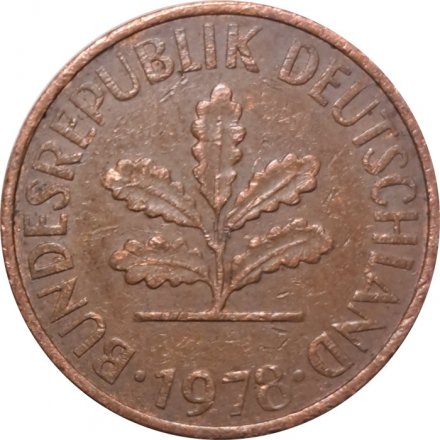 ФРГ 2 пфеннига 1978 год - J