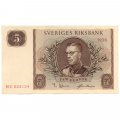 Швеция 5 крон 1956 год - Густав VI Адольф - XF+