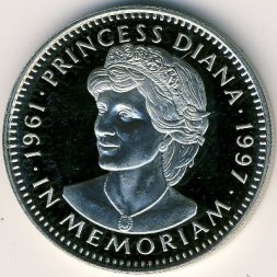 Либерия 5 долларов 1997 год