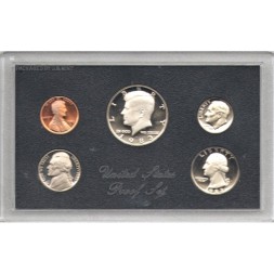 Годовой набор США из 5 монет 1983 год (proof set &quot;s&quot;) в футляре