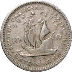 Восточные Карибы 10 центов 1959 год