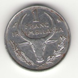 Монета Мадагаскар 1 франк 1966 год