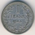 Бельгия 1 франк 1904 год