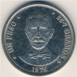 Доминиканская республика 1 песо 1976 год