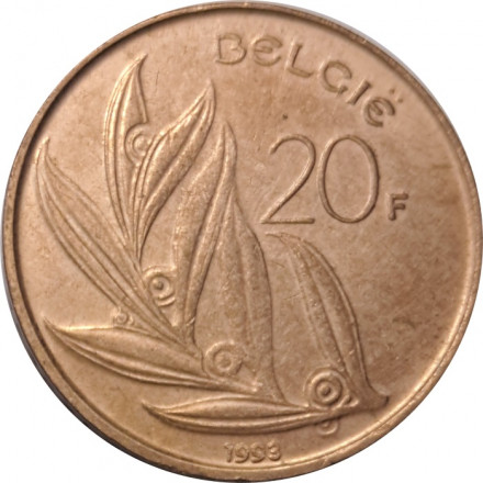 Бельгия 20 франков 1993 год BELGIE