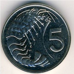 Каймановы острова 5 центов 1972 год