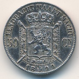 Бельгия 50 сентим 1899 год