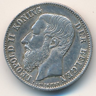 Бельгия 50 сантимов 1899 год