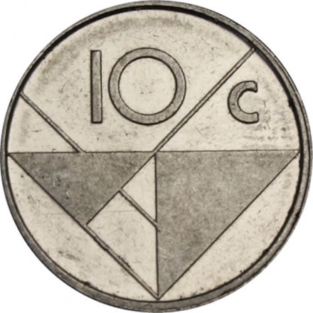 Аруба 10 центов 1989 год