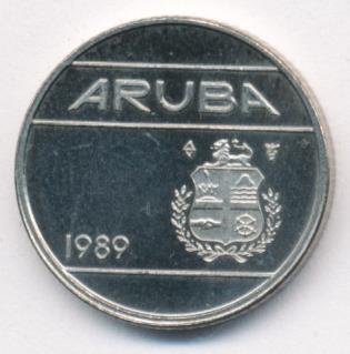 Аруба 10 центов 1989 год