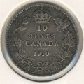 Канада 10 центов 1910 год