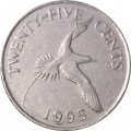 Бермудские острова 25 центов 1995 год