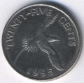 Бермудские острова 25 центов 1995 год