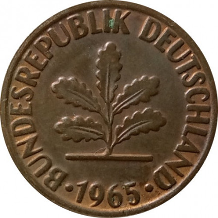 ФРГ 2 пфеннига 1965 год (G)