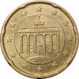 Германия 20 евроцентов 2017 год (A)