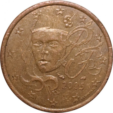 Франция 5 евроцентов 2005 год - Марианна