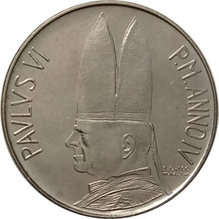 Ватикан 100 лир 1966 год - Папа Павел VI