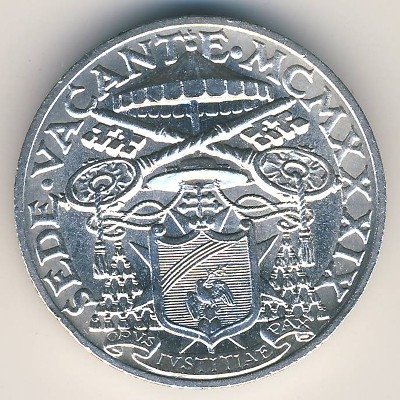 Ватикан 10 лир 1939 год