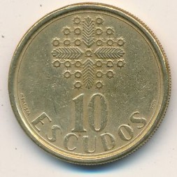 Португалия 10 эскудо 1986 год