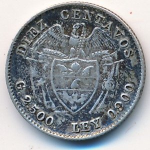 Колумбия 10 сентаво 1937 год