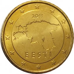 Эстония 50 евроцентов 2011 год UNC