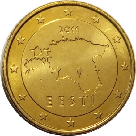 Эстония 50 евроцентов 2011 год UNC