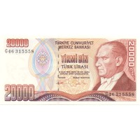 Турция 20000 лир 1995 год - Кемаль Ататюрк UNC