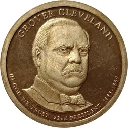 США 1 доллар 2012 год - Гровер Кливленд (S) (22 президент)