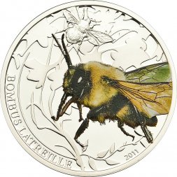 Палау 2 доллара 2011 год - Мохнатый шмель