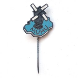 Значок-иголка Муху. Остров Muhu. Эстония. Мельница, тяжелый