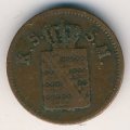 Саксония 1 пфенниг 1859 год