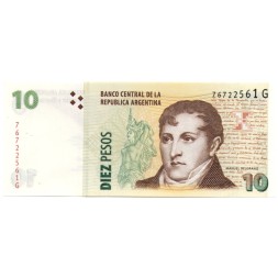 Аргентина 10 песо 2003 год - Мануэль Белграно UNC