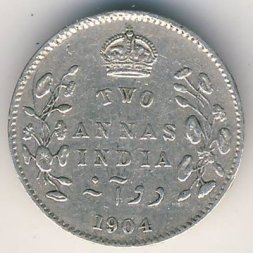 Британская Индия 2 анны 1904 год