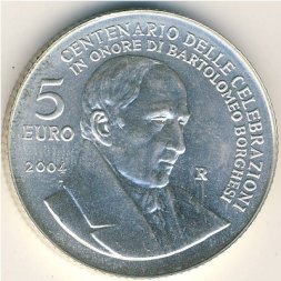 Сан-Марино 5 евро 2004 год