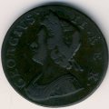 Великобритания 1 фартинг 1736 год