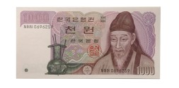 Южная Корея 1000 вон 1983 год - UNC