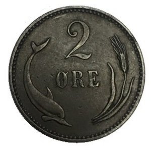 Дания 2 эре 1892 год