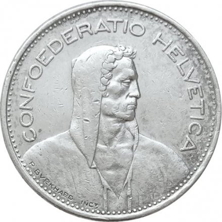 Швейцария 5 франков 1939 год