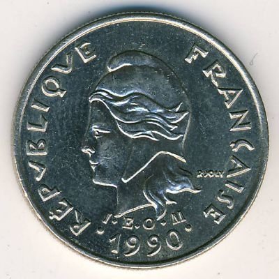Новая Каледония 10 франков 1998 год - Парусная лодка
