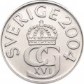 Швеция 5 крон 2004 год - Король Карл XVI Густав