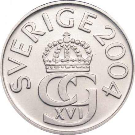 Швеция 5 крон 2004 год - Король Карл XVI Густав