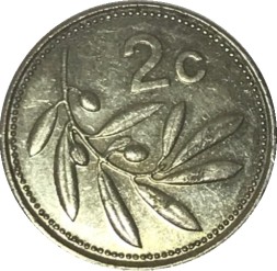 Мальта 2 цента 2002 год Флора
