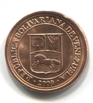 Венесуэла 1 сентимо 2009 год - Герб