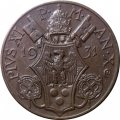 Ватикан 10 чентезимо 1931 год Папа Пий XI