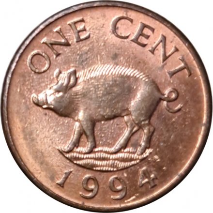 Бермудские острова 1 цент 1994 год