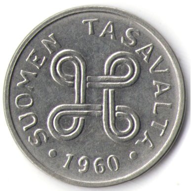 Финляндия 1 марка 1960 год