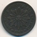 Уругвай 2 сентесимо 1869 год
